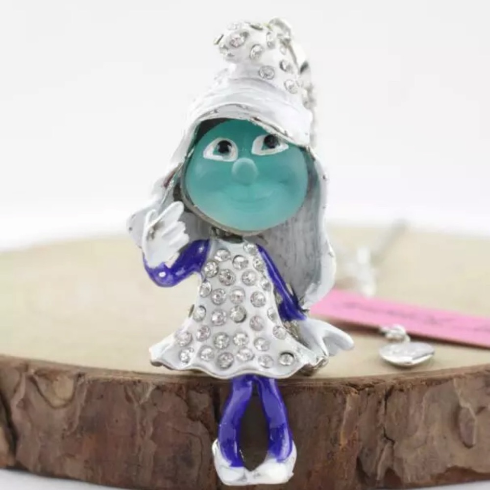 BACK IN STOCK!! Betsey Johnson Smurfette Necklace